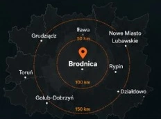 Obszar działania: Brodnica i okolice do 150 km